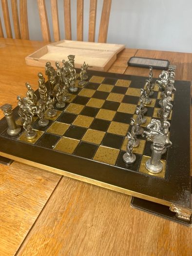 Pewter chess set