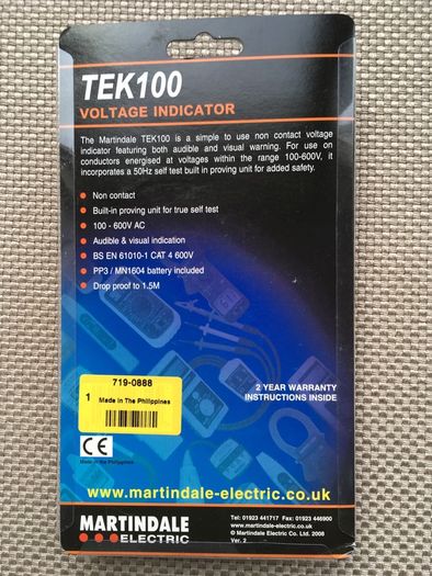 Martindale TEK100 Non-Contact Voltage Indicator