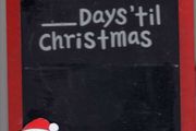 Days To Christmas Blackboard - Countdown To Christmas