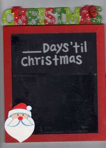 Days To Christmas Blackboard - Countdown To Christmas