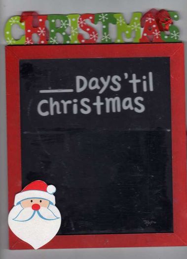 Days To Christmas Blackboard - Countdown To Christmas
