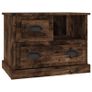 Bedside Cabinet Smoked Oak 60x39x45 cm Image 3