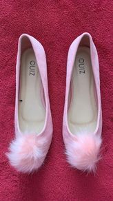 Quiz pink pom pom shoes