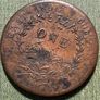 1818 One Anna East India Company Image 3