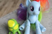 Articulated Joints Rainbow Dash with Pet Turtle Tortoise MLP G4 My Little Pony
