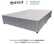 Kacey 4'6" Divan Bed in Grey Finish