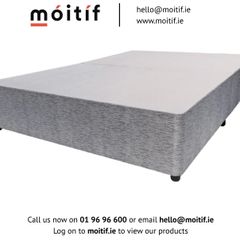 Kacey 4'6" Divan Bed in Grey Finish