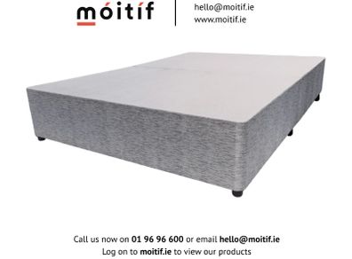 Kacey 4'6" Divan Bed in Grey Finish