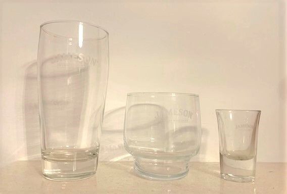 Vintage Jameson Whiskey Glasses