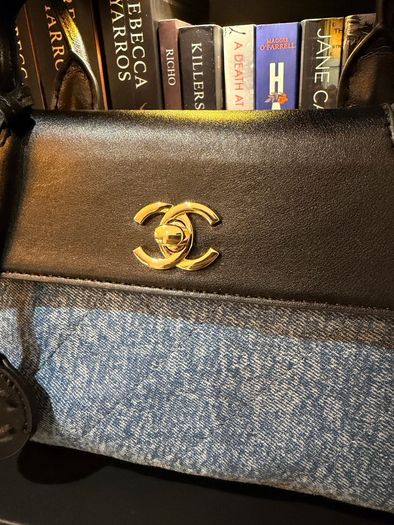 Denim shoulder bag