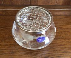 Royal Doulton Hand Cut Etched Glass Crystal Rose/Posy Bowl