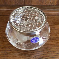 Royal Doulton Hand Cut Etched Glass Crystal Rose/Posy Bowl
