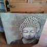Xtra large buddha canvas lovely on wall  80cm x80cm Image 4