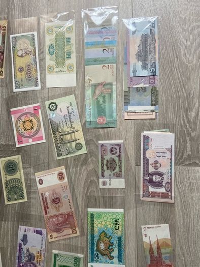 52PCS Notes From 28 Countries Real Banknotes New UNC