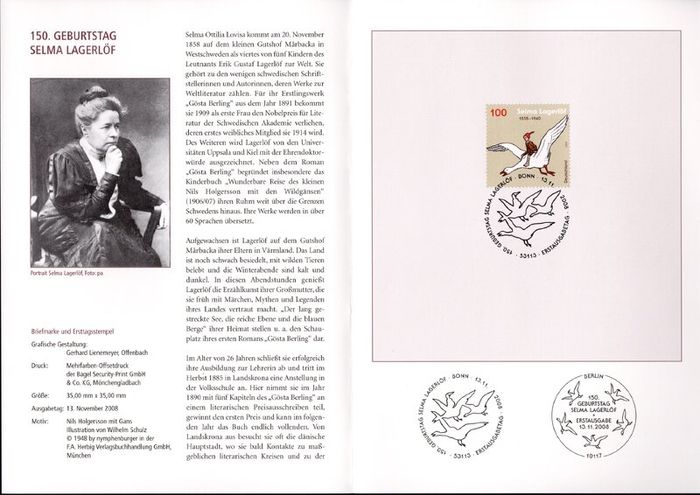 2008 Bundes Republic Deutschland (Germany) Federal Annual Stamp EFT Collection 2008. Includes 49 images of contents