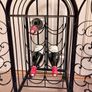 Antique Black Wrought Iron Wine Holder Image 5