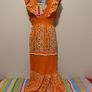 RIVER ISLAND Orange floral frill detail beach maxi dress,  NEW WITH TAGS Image 9