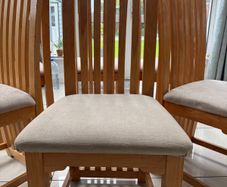 6 Solid Oak Dining Chairs