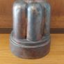 Collection of Three Antique Copper Display Items, A Blancmange Mould, a Half Pint Measure and a Small Kettle with no Lid Image 3