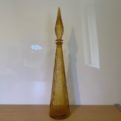 Retro vintage Empoli Italian genie bamboo pattern design bottle c1960