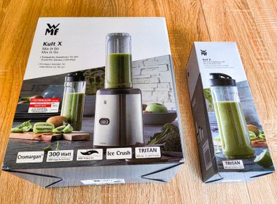 New, unused: WMF Kult Mix & Go Smoothie Blender with 2 blender jars