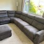Electric Reclining Corner Sofa and foot stool Image 3