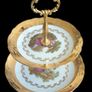 Vintage Wunsiedel Bavaria 24k Gold 2-T Cake Stand Image 6