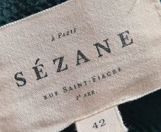 Sezane Dark Green Pleated Midi Skirt, Size  L, Elegant and Timeless