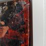 48cm Original Abstract Painting Framed Abstract Painting Fiery Red Orange Painting Modern Art Contemporary Irish Abstract Gerhart Richter Style Image 4