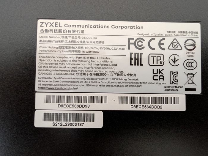 Switch, 24-Port, Gigabit Ethernet