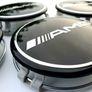 4x AMG Gloss BLACK Mercedes Benz 75mm Alloy Wheel Center Caps cap Hub Cover E S C S CLK 75 Image 6