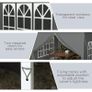 3 x 3 Meters Pop Up Water Resistant Gazebo Wedding Camping Party Tent Canopy Marquee with Carry Bag and 2 Windows, Grey Image 4