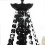 Chandelier with Beads Black 12 x E14 Bulbs Image 2