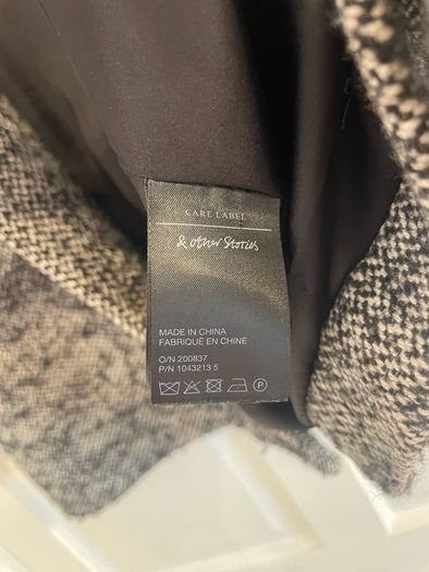 & Other Stories wool herringbone coat