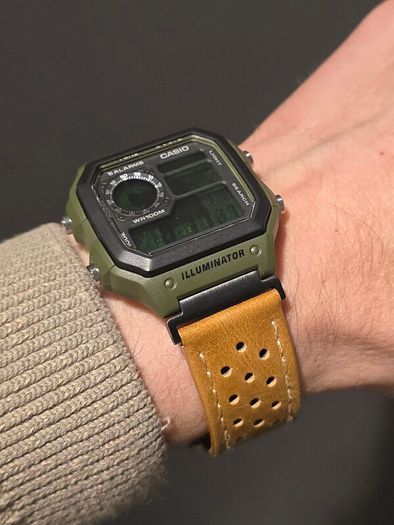 Casio Royale AE-1200 green skeleton