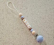 Personalised baby soother clip