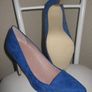 Blue Suede Stiletto Court Shoes 41 New  NEXT Wide Fit Image 5