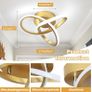 LED Ceiling Light, 22W Flower Shape Gold Ceiling Lights, 6000K Cool White Light Ceiling Lamp, LED Ceiling Lights for Living Room, LED Ceiling Lights, Bedroom, Kitchen, Hallway, Office. Image 2