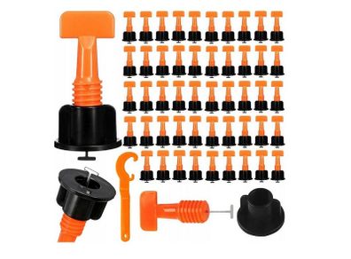 Tile Leveling System 50pcs Reusable + Special Wrench