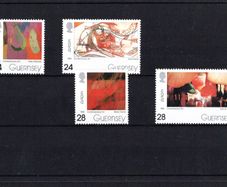 1993 Guernsey Europa Contemporary Art Commemorative Stamps Mint Never Hinged (MNH)