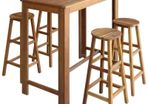 Solid Acacia Wood Bar Table and Stool - Free Delivery Nationwide