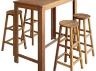 main image for ad Solid Acacia Wood Bar Table and Stool - Free Delivery Nationwide