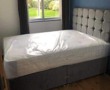 Brand New Stylish Divan Beds. 3ft, 4ft, 4ft6, 5ft And 6ft Sizes Available . Tufted Mattresses, Drawers Option, And Multiple Headboard Designs Instock