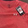 Under Armour Tech Twist Crew Neck T-Shirt XS Coral Image 2