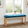 Velvet Wooden Bench 100x40cm Natural Alder Frame Image 3