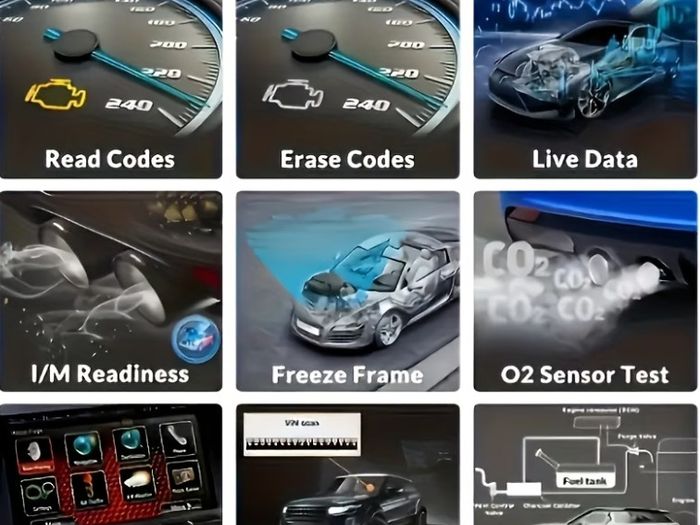 Professional OBD2 Diagnostic Scanner Tool, USB-Powered Engine Fault Detector,