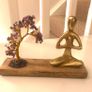 Gold Yoga statue and Amethyst Tree of Life Image 4