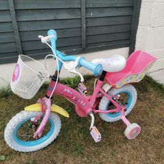 Peppa kids bike with stabilisers Size 12