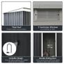 9ft x 4.25ft Corrugated Garden Metal Storage Shed Outdoor Equipment Tool Box with Foundation Ventilation & Doors (FREE SHIPPING) Image 2