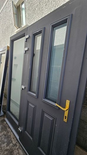 Front door with side glass